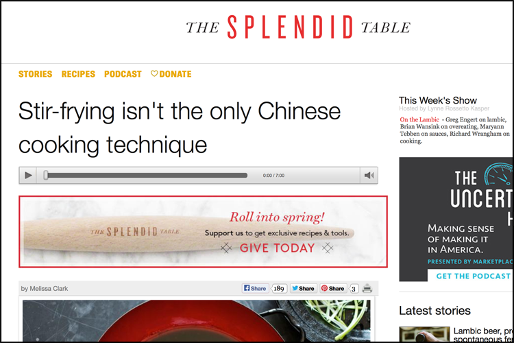 Read more about the article A Chat on The Splendid Table